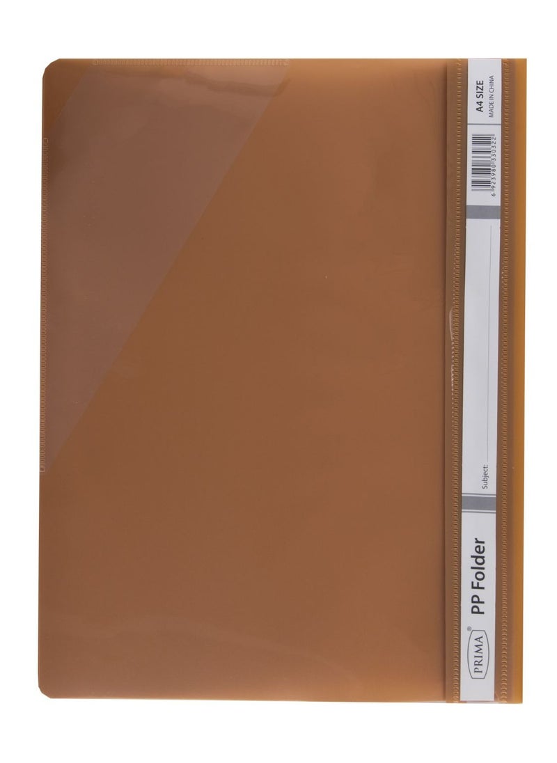 PRIMA - 12-Piece Clear File Folder A4 Brown - Image 1