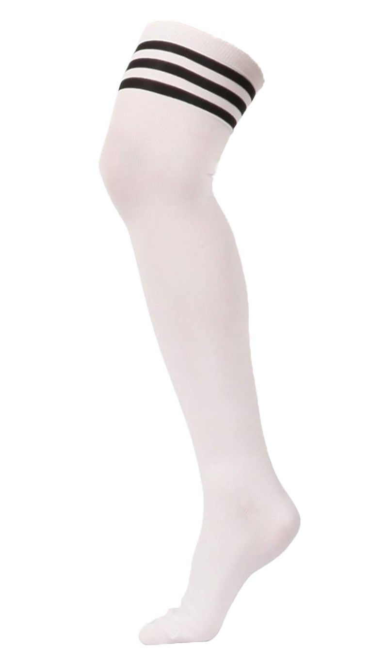 Xs and Os Women's Cotton Over The Knee Socks Cosplay Socks (Pack Of 2, (Black,White), Free Size), Black White - Image 3
