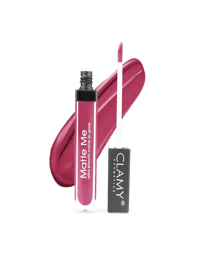 CLAMY Matte Me Waterproof Ultra Smooth Long Lasting Lip Gloss/Liquid Lip Stick for Women 6 grams (BIG BERRY 48) - Image 1