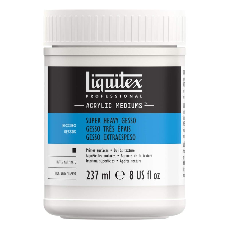 Liquitex Professional Gesso Surface Prep Medium, 237ml (8.0 oz), Super Heavy - Image 1