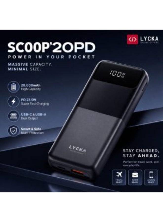 Lycka Scoop 20PD 20000mAh Power Bank 22.5W Fast Charging - Image 1