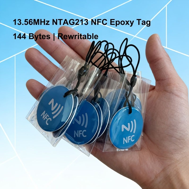 8 قطع من علامات NTAG213 NFC RFID 13.56 ميجاهرتز من بطاقات الإيبوكسي للتحكم في الوصول إلى المنزل الذكي - Image 2