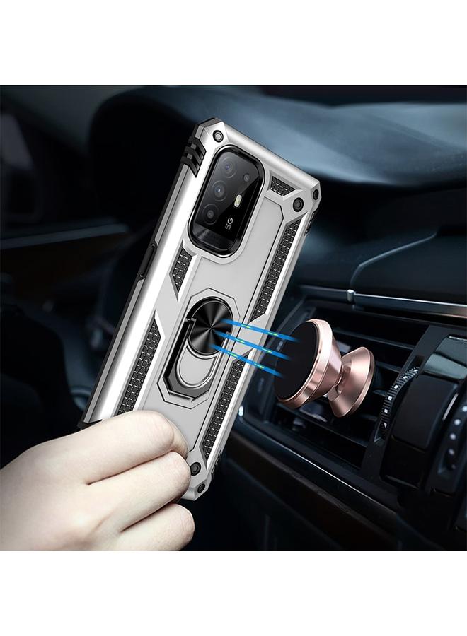 اس-توب جراب لهاتف OPPO Reno5 Z مقاوم للصدمات مصنوع من مادة TPU + PC مع حامل دوار 360 درجة - Image 4