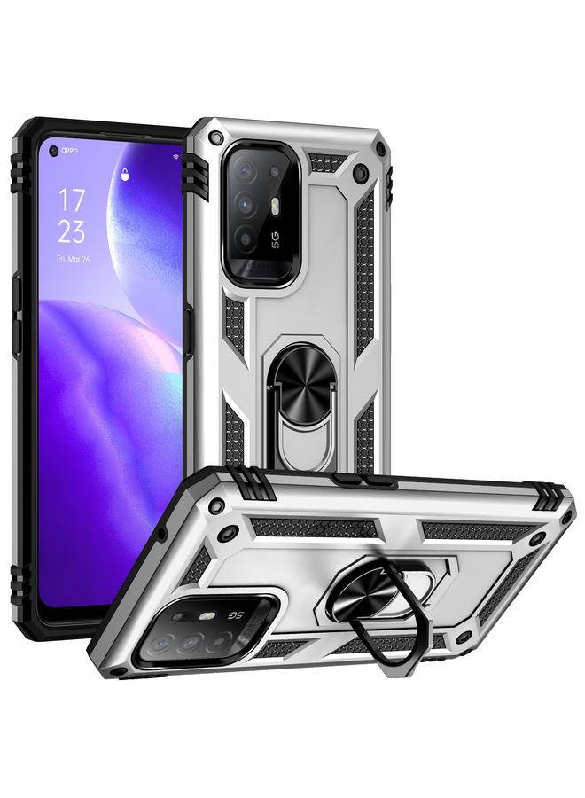 اس-توب جراب لهاتف OPPO Reno5 Z مقاوم للصدمات مصنوع من مادة TPU + PC مع حامل دوار 360 درجة - Image 1