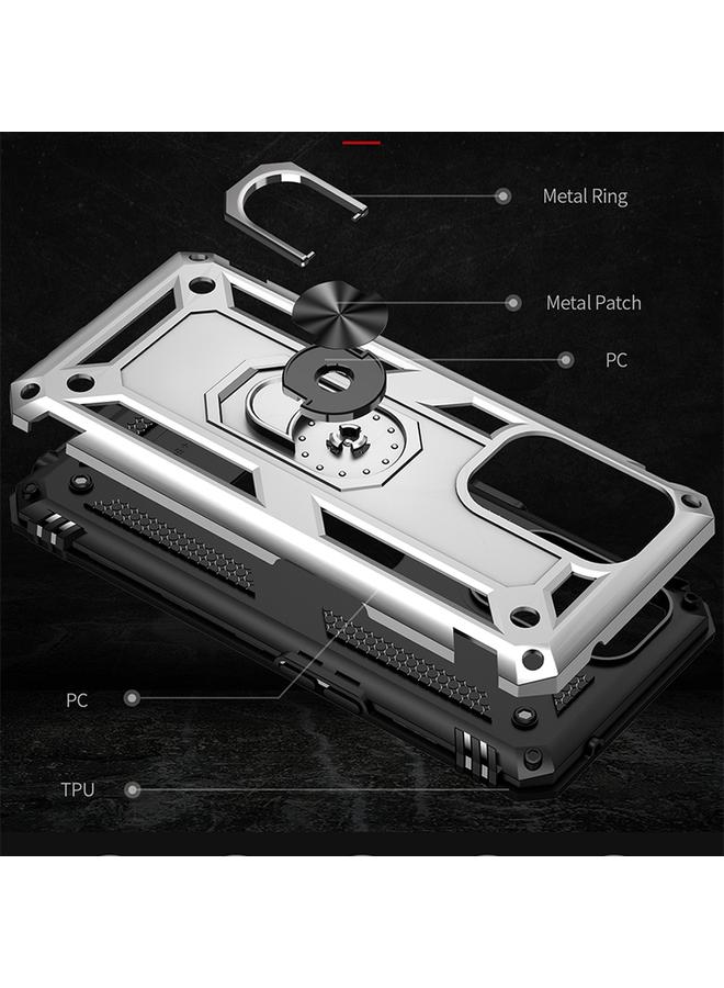 اس-توب جراب لهاتف OPPO Reno5 Z مقاوم للصدمات مصنوع من مادة TPU + PC مع حامل دوار 360 درجة - Image 3