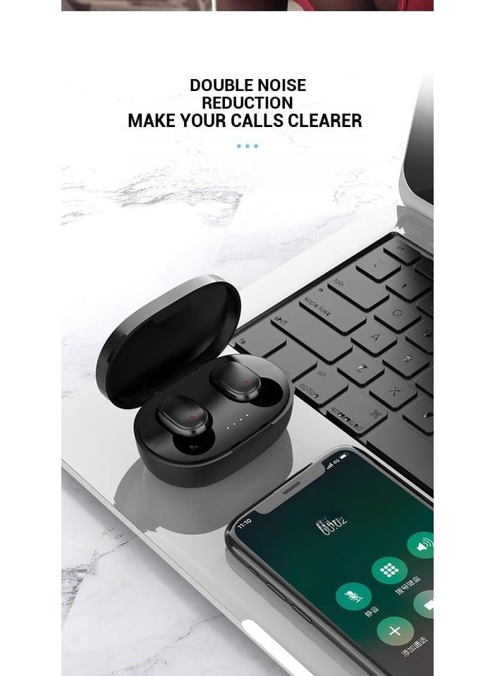 A6S Bluetooth Headset 5.0 Noise Cancelling Sports Gaming Headset In-ear Long-life High-power Wireless (Green) - Image 2