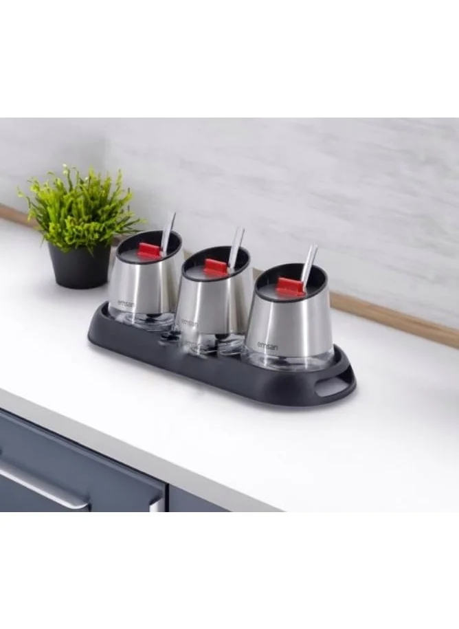emsan Yonca 3 Piece Spice Set
