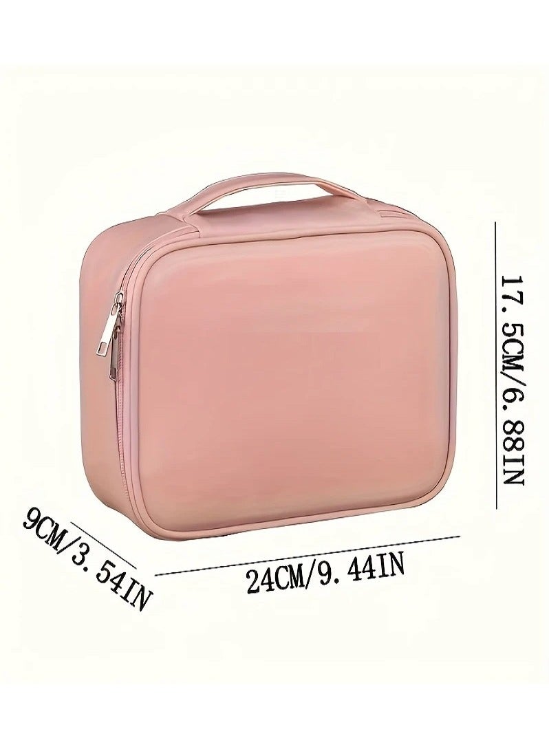 Makeup Bag – Lightweight Cosmetic Organizer for Travel and Daily Use – Features Removable Dividers, Carry Handle, and Double Zipper Closure - Image 4