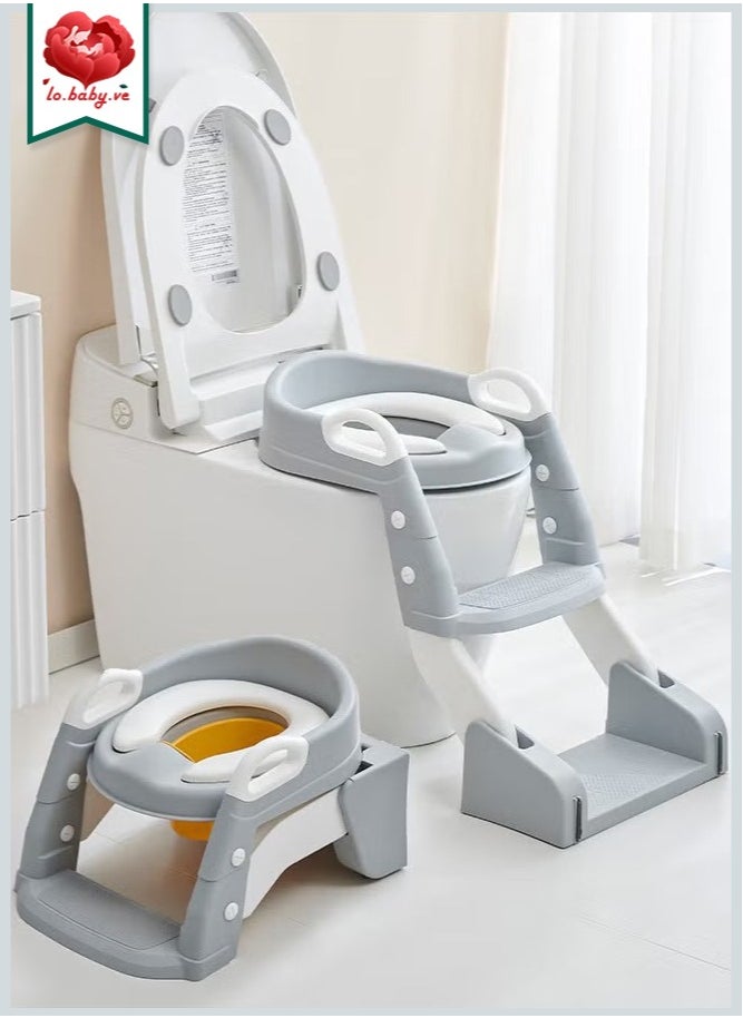 3 In 1 Vega Western Toilet Training Potty Seat With Splash Guard, Handle, Ladder And Cushion, Grey - pzsku/ZDE4421CA7E130F2E02D8Z/45/_/1736060431/2dfd5d5b-53ac-4f47-8483-f2334686ed66
