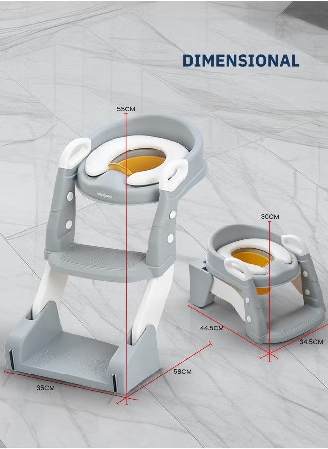 3 In 1 Vega Western Toilet Training Potty Seat With Splash Guard, Handle, Ladder And Cushion, Grey - pzsku/ZDE4421CA7E130F2E02D8Z/45/_/1736060482/71d99522-1340-45ac-a607-b9cfa9eee93e