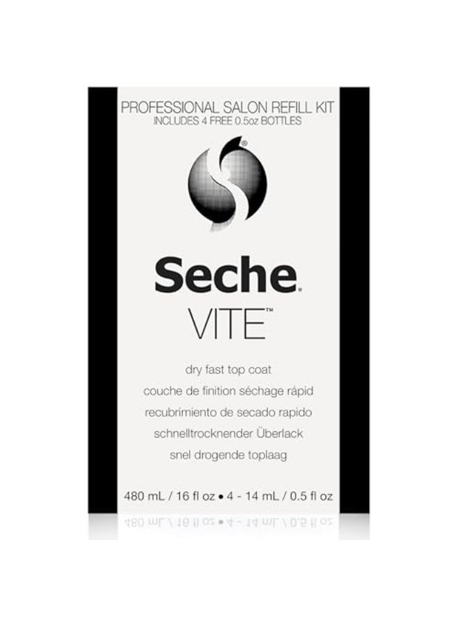 Seche Vite Dry Fast Top Coat 16oz Refill Kit 16 oz Refill 4 x 050 oz - Image 1