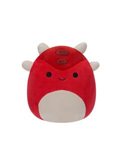 Squishmallows 7.5 inch Little Plush Sergio the Red Armored Dino Officially Licensed Kellytoy Plush Toy Colorful Soft Gift for Kids Girls & Boys Washable Squishy Stuff Toy Multicolor All Age  - Image 1