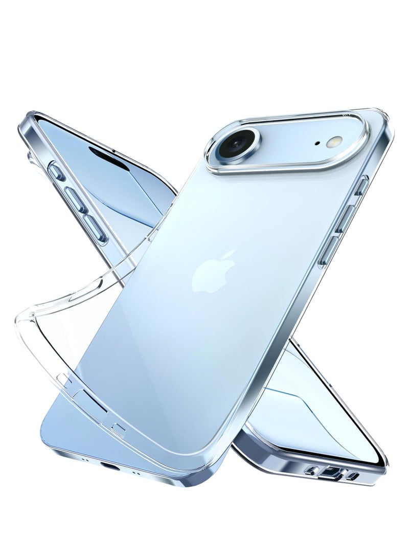 BORTONY iPhone 17 Air Case Non-Yellowing Shockproof Phone Cover For iPhone 17 Air Anti-Scratch Crystal Clear transparent Cover For iPhone 17 Air 6.5-inch - Image 1