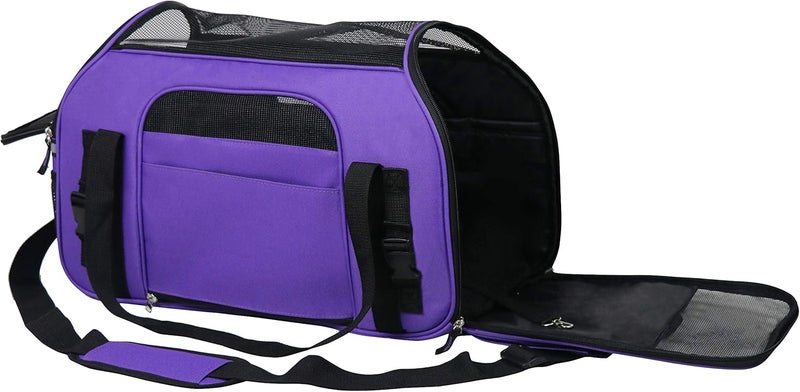 EliteField (Large: 48cm L x 25cm W x 33cm H, Purple) - Soft Sided Pet Carrier (3 Year Warranty, Airline Approved), Multiple Sizes and Colours Available - Image 3