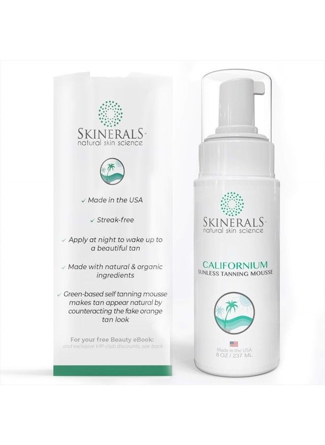 Skinerals - Self Tanner Sunless Bronzer Californium Natural and Organic Ingredients for Safe Alternative to Sun Tanning for Body and Face (8 Ounce) (Californium) - Image 1