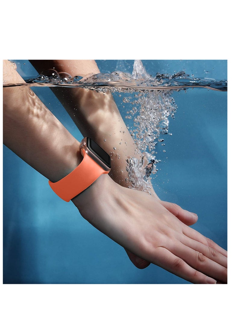Excefore - 6 Pack Sport Bands Compatible with Apple Watch Band 38mm 40mm 41mm 42mm 44mm 45mm, Soft Silicone Waterproof Strap Wristbands Compatible with iWatch Apple Watch Series 7 6 5 4 3 2 1 SE (42/44/45 mm) - Image 1