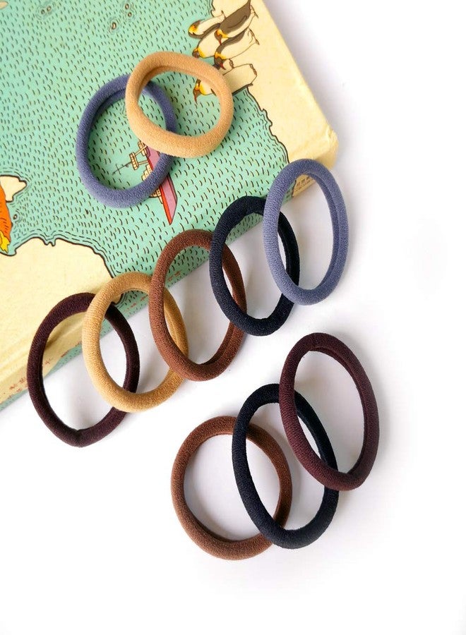 chkoodi 100 Pack Thick Elastics Hair Ties for Women, High Stretch Seamless Cotton Hair Bands, Ponytail Holders Headband, No Crease Damage Hair Scrunchies for Thick Hair (5Multi Colors) - Image 3