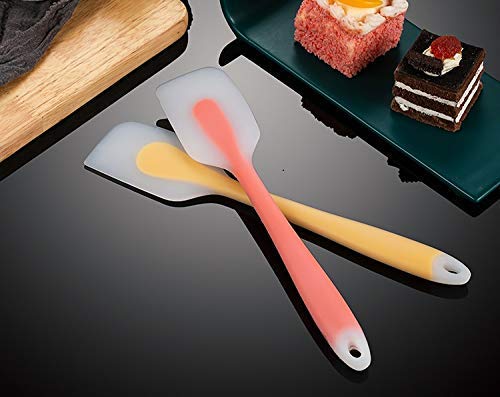 Lara Tales LARA tales Silicone Spatulas Heat Resistant Flexible Spatula 450F with Stainless Steel Core FDA Grade Premium Kitchen Utensils with Good Grip 27 cm Random Color Pack of 2 - Image 2