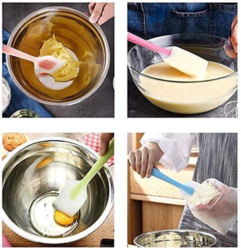 Lara Tales LARA tales Silicone Spatulas Heat Resistant Flexible Spatula 450F with Stainless Steel Core FDA Grade Premium Kitchen Utensils with Good Grip 27 cm Random Color Pack of 2 - Image 4
