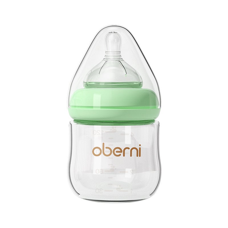 Oberney 150Ml Newborn Glass Bottle Wide Diameter Anti-Choking And Anti-Flatulence Baby Bottle Baby 0-6 Months - Image 1