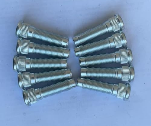 SHULIY 10 PCS 1220 Serrated Wheel Stud Bolt 610368 0627 in Knurl 13132 in Length Replacement for Ford Explorer Mustang Mazda B2300 B2500 B3000 B4000 Lincoln Mercury Car - Image 1