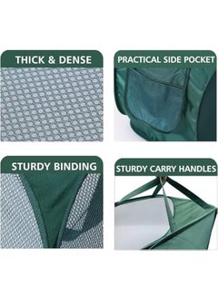 هوكور TRASSLE Pop Up Laundry Hamper,Collapsible Horizontal Baskets with Handles & Side Pocket,Foldable Sturdy mesh for Laundry Room,Bathroom,Kids Room,College Dorm or Travel (Blue)  - Image 5