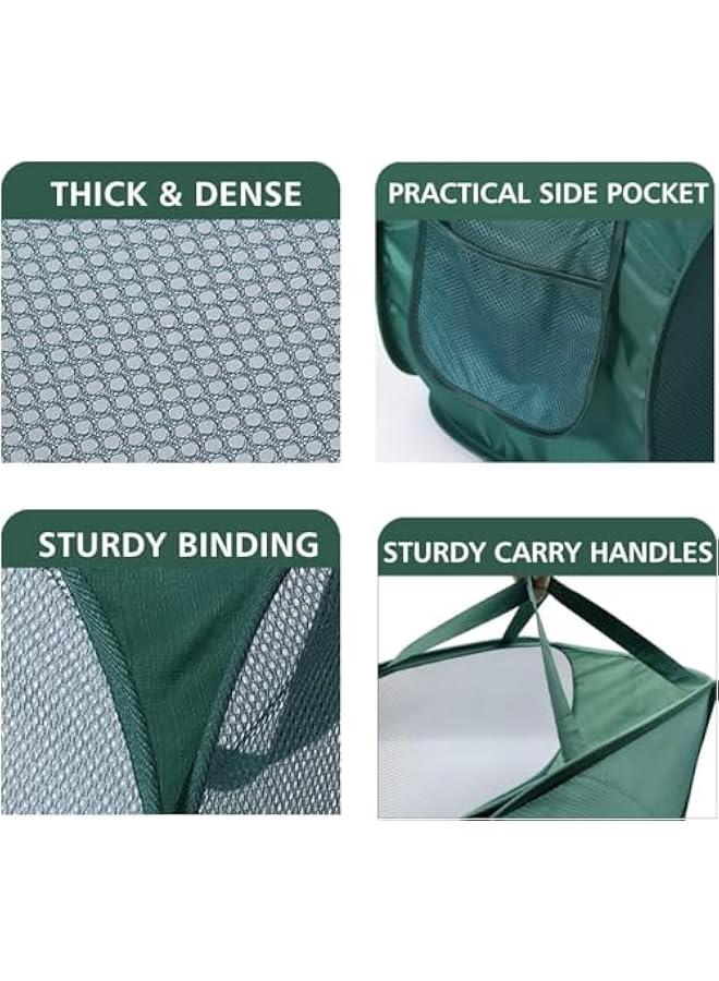 هوكور TRASSLE Pop Up Laundry Hamper,Collapsible Horizontal Baskets with Handles & Side Pocket,Foldable Sturdy mesh for Laundry Room,Bathroom,Kids Room,College Dorm or Travel (Blue) - Image 5