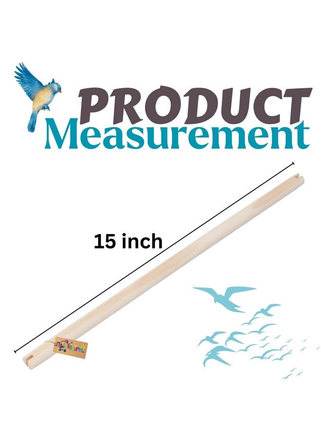 Western Era 'S Avian Haven Wooden Perch: Optimal Foot Health & Comfort For Your Feathered Companions, Ideal For Parakeets, Cockatiels & Small Birds, Crafted From Natural Wood For Durability (Pack Of 2) - Image 4