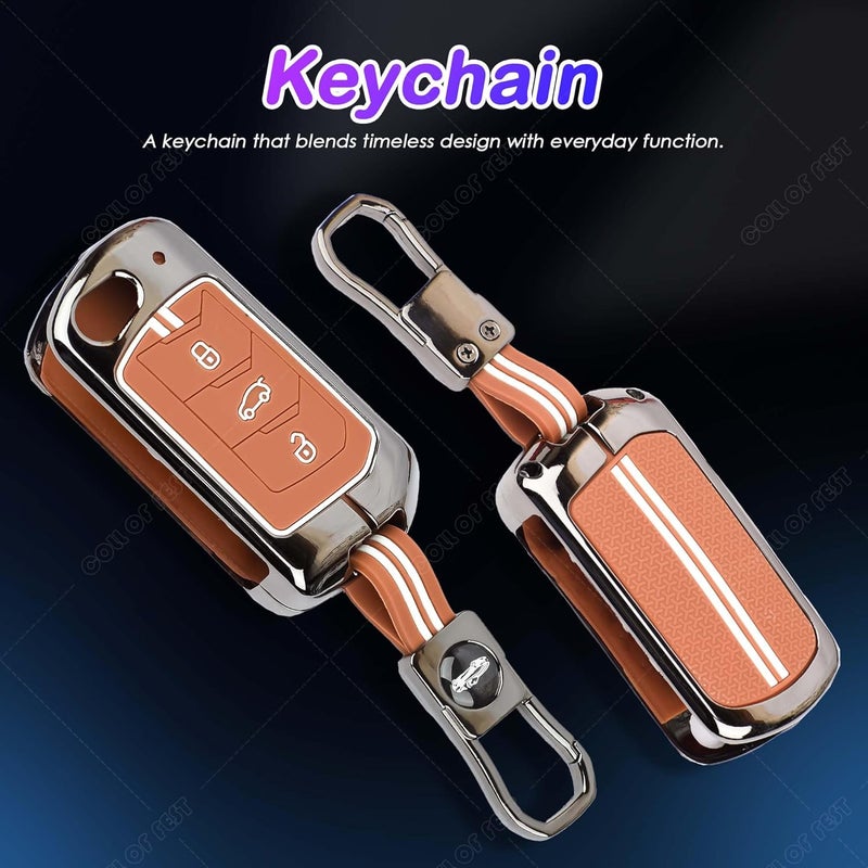 Coll of Fest Premium Black Chrome Metal Silicone Key Cover – Glow-in-The-Dark, Waterproof, Key Fob Protector for Mahindra Scorpio Marazzo Xuv 300 Xuv 700 Xuv 400 Ev Bolero Thar Tuv 3 Button Flip - Image 5
