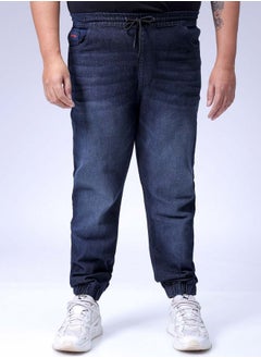 HARDSODA Men Plus Size Slim Fit Solid Mid-Rise Stretchable Denim Joggers  - Image 1