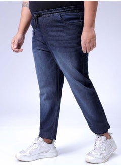 HARDSODA Men Plus Size Slim Fit Solid Mid-Rise Stretchable Denim Joggers  - Image 3