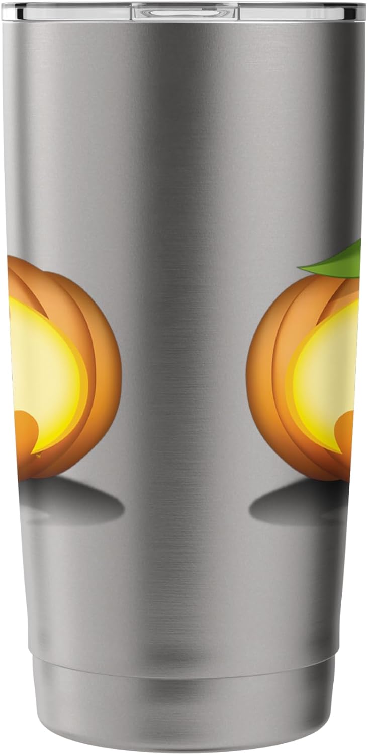 DC Comics Batman Halloween Pumpkin Logo T Shirt Stainless Steel Insulated Tumbler  - Image 4
