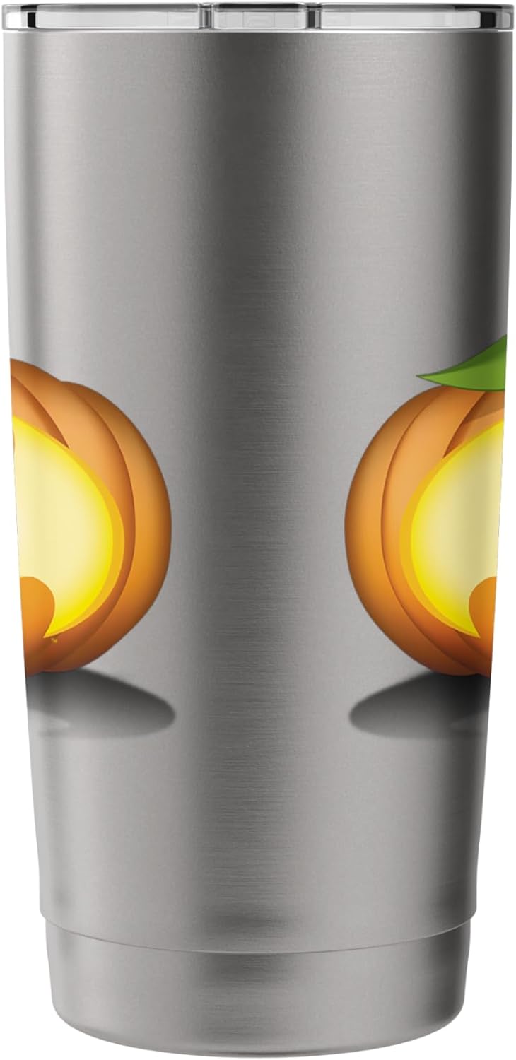 DC Comics Batman Halloween Pumpkin Logo T Shirt Stainless Steel Insulated Tumbler  - Image 2