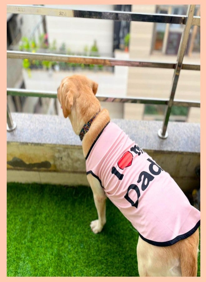 Lulala Pet t-Shirt Printed Round Neck Sleeveless Dog Vest Tank T-Shirt/Tees Apparel/Clothes/Tees Gift for Small Medium and Large Dogs Cats Pink (10 Inch) - Image 2