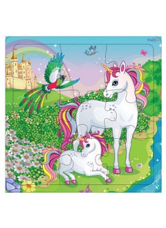 Fiddlys Fiddlys Wood Jigsaw Puzzles For Kids & Children -9 Pieces Age 3+ (Unicorn & Princess - Pack Of 4)  - Image 4