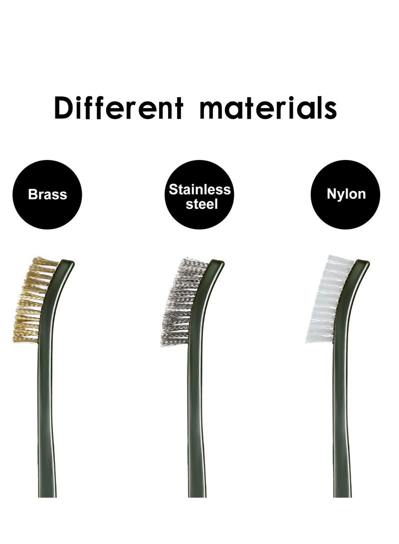 Loquat 9 Piece Mini Wire Brush Set for Rust, Paint, Metal Cleaning - Image 3