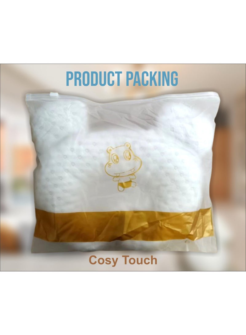 Baby Head Shaping Pillow, Flat Head Prevention Memory Foam Infant Pillow, Ergonomic Newborn Head Support Cushion with Organic Cotton Cover for Crib, Stroller, Car Seat - Image 2