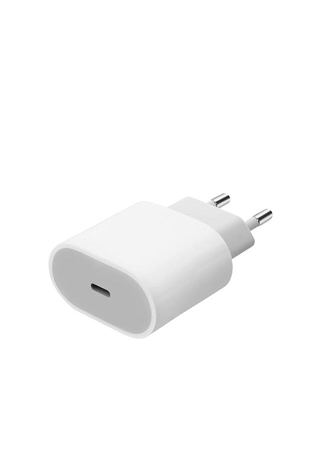 محول طاقة بقابس ثنائي بمنفذ USB C بقدرة 20 وات أبيض - Image 2