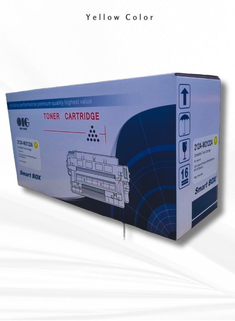 IG Compatible 212A Yellow Toner Cartridge – For HP Color LaserJet Enterprise M554, M555, MFP M578 – Up to 4,500 Pages - Image 3