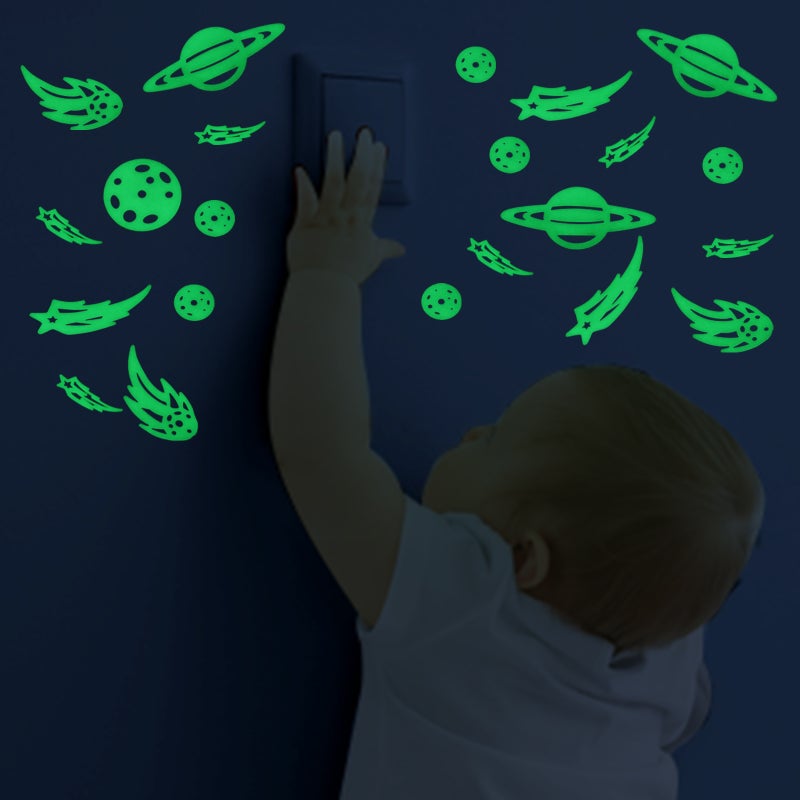 40 Pcs Meteor Stickers Glowing Star Wall Decals Glow Stickers - Image 4