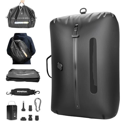 wowtron 40L Travel Vacuum Bags with Pump LED Light Save 80 Space Saver Vacuum Storage Bags IP67 Waterproof Vacuum Packing Bags for Carry on Luggage Suitcase Backpack Camping Gym - Image 1