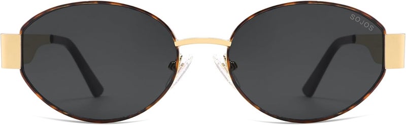 Sojos Retro Oval Sunglasses for Women Men Trendy Sun Glasses Classic Shades UV400 Protection SJ1217 - Image 4