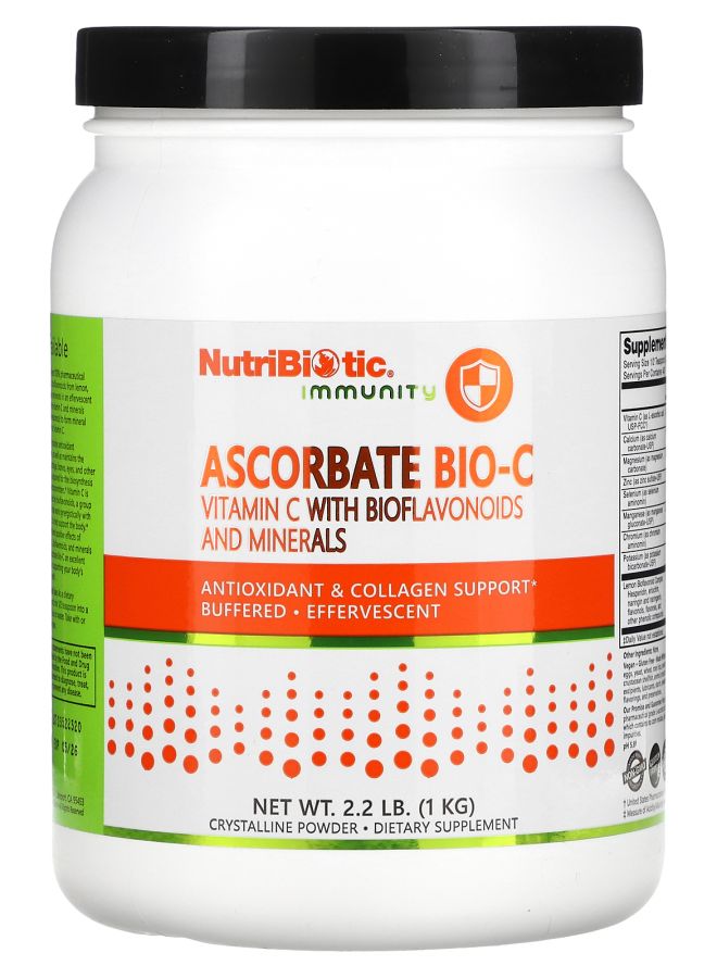Nutribiotic Immunity Ascorbate Bio-C Vitamin C with Bioflavonoids and Minerals 2.2 lb (1 kg) - Image 1