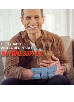 FEATOL Wrist Brace Carpal Tunnel for Women Men, Adjustable Night Sleep Support Brace with Splints Right Hand  - Image 2