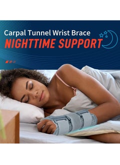 FEATOL Wrist Brace Carpal Tunnel for Women Men, Adjustable Night Sleep Support Brace with Splints Right Hand  - Image 5