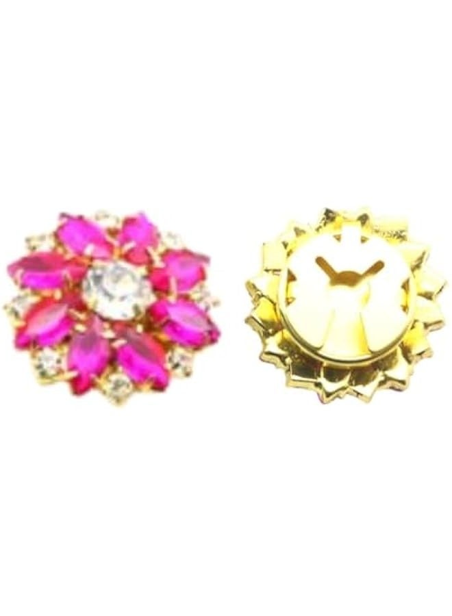 Rhinestone on Covers, on Covers for Women Blouses, Detachable Shirt on Clips ons Jewelry, Crystal Fancy ons for Clothing Decorative ons for Crafting, DIY (24PCS) L - Image 1