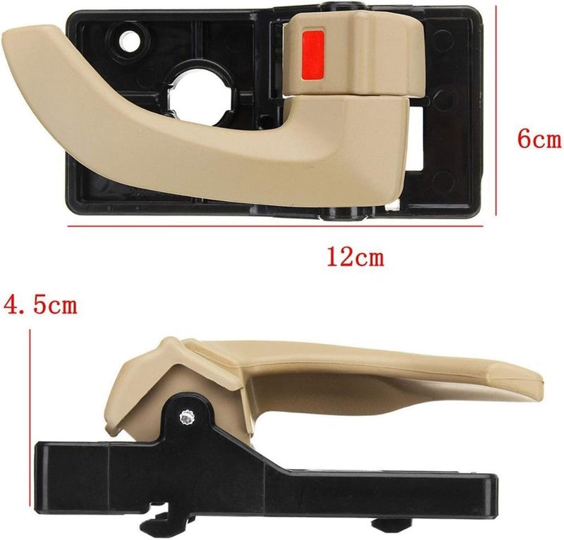 QASULER 4Pcs Beige Door Handle Set for Hyundai Tucson - Image 2