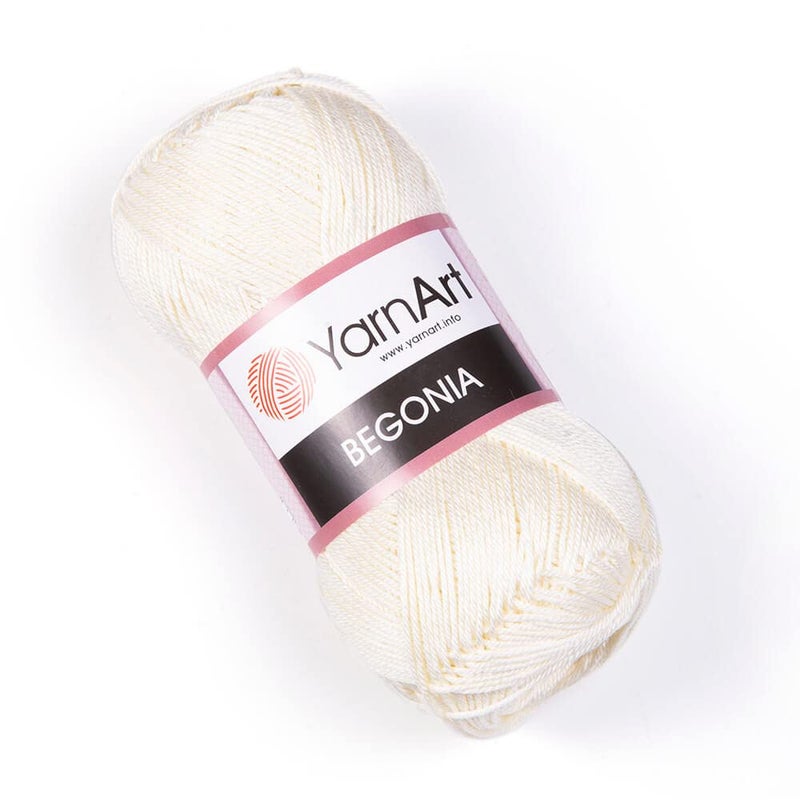 YarnArt Begonia 100 Cotton Pure Premium Soft Cotton for Knitting Crochet and Amigurumi Shiny Colors 176 Oz 50g 185 Yrds 169m 0326