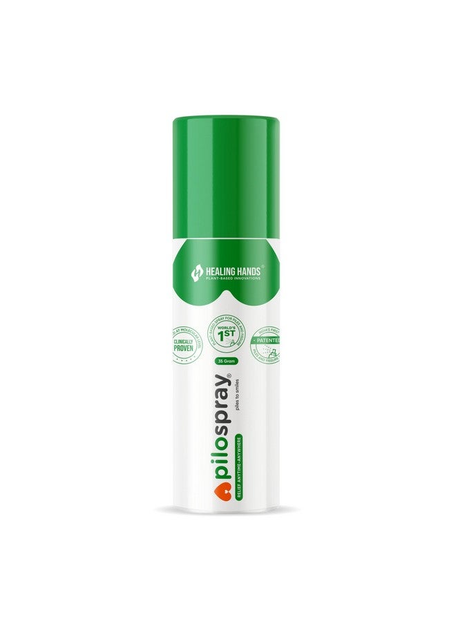 Healing Hands Healing Hands PiloSpray Treatment Spray - 35gm, Patented Plant Based Hemorrhoids and Fissure Solution, Clinically Proven, Herbal & Natural Care - Image 1