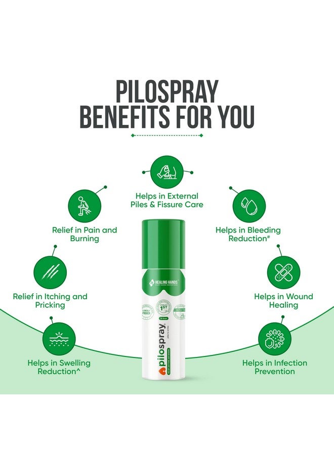 Healing Hands Healing Hands PiloSpray Treatment Spray - 35gm, Patented Plant Based Hemorrhoids and Fissure Solution, Clinically Proven, Herbal & Natural Care - Image 3